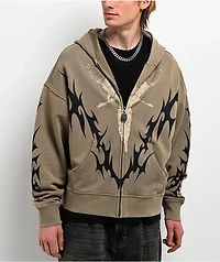 Vitriol Lightning Green Zip Hoodie