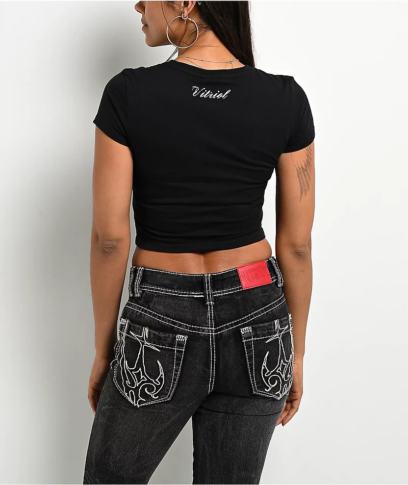 Vitriol Lina Black Crop T-Shirt