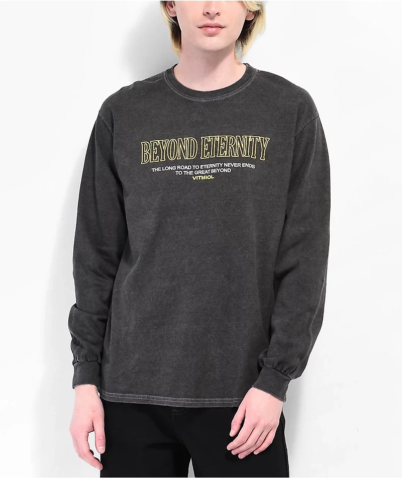 Vitriol Live Forever Black Wash Long Sleeve T-Shirt