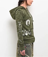 Vitriol Logan Green Zip Hoodie