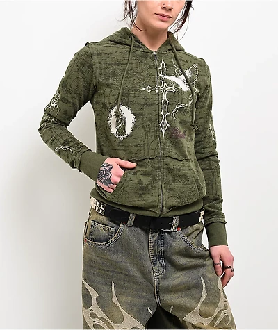 Vitriol Logan Green Zip Hoodie