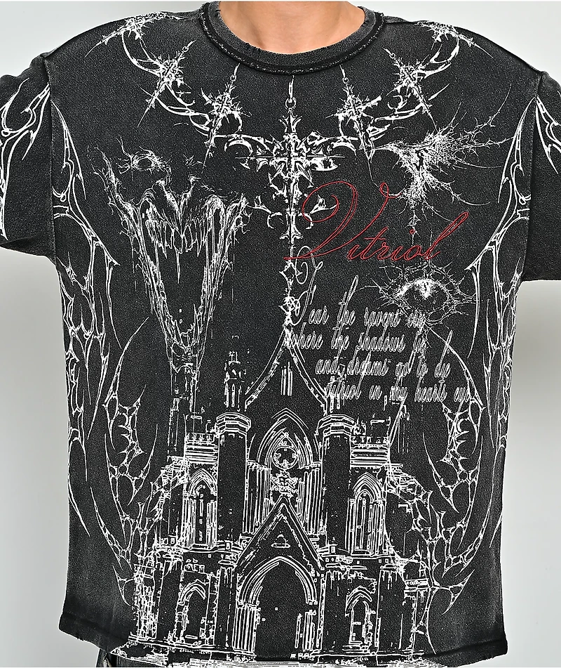Vitriol Loose Tooth Black Wash French Terry T-Shirt