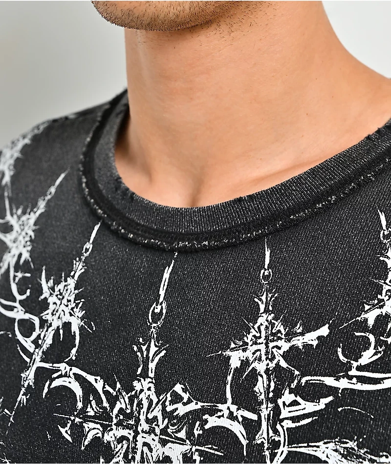 Vitriol Loose Tooth Black Wash French Terry T-Shirt