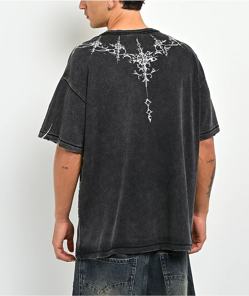 Vitriol Loose Tooth Black Wash French Terry T-Shirt
