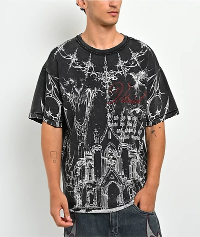 Vitriol Loose Tooth Black Wash French Terry T-Shirt