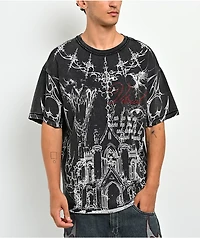 Vitriol Loose Tooth Black Wash French Terry T-Shirt