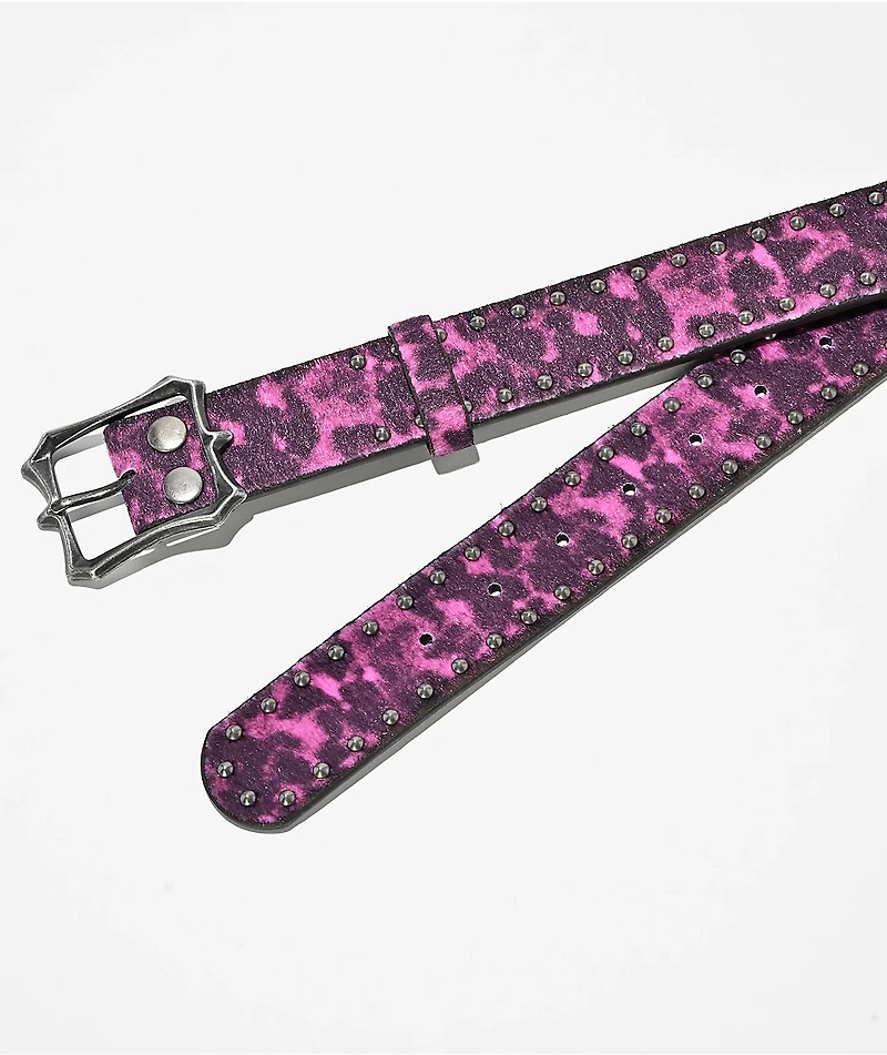 Vitriol Lounge Leopard Pink & Black Belt