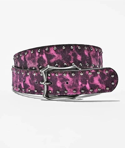 Vitriol Lounge Leopard Pink & Black Belt
