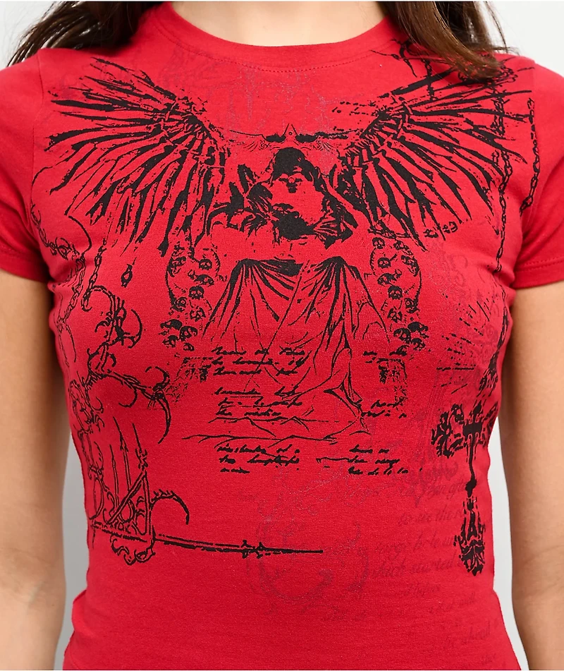 Vitriol Luna Red Crop T-Shirt