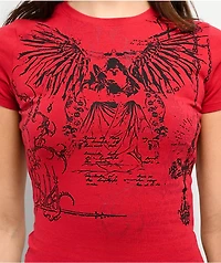 Vitriol Luna Red Crop T-Shirt
