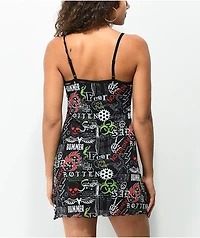 Vitriol Lyra Black Mesh Tank Top Dress