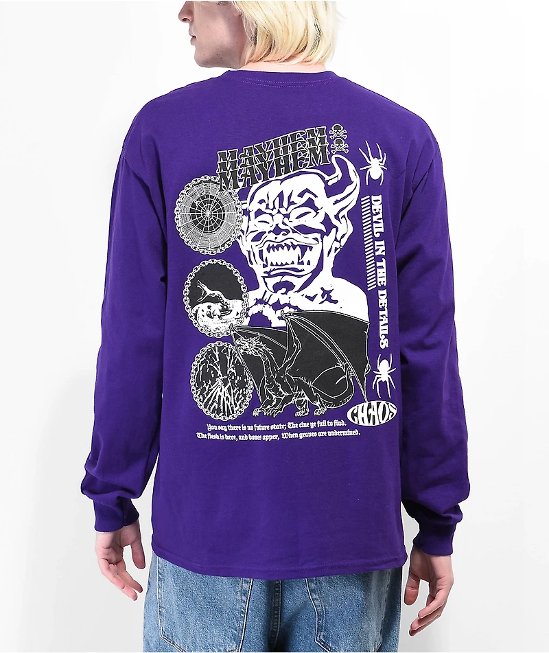 Vitriol Mayhem Purple Long Sleeve T-Shirt