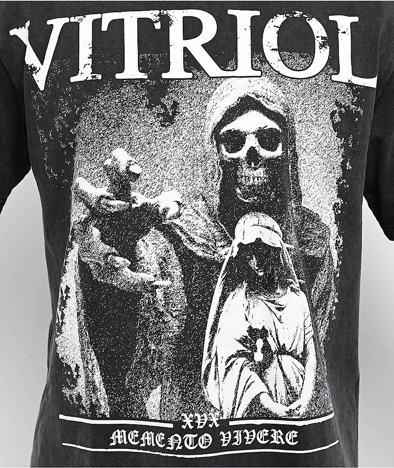 Vitriol Memento Vivere Black Wash T-Shirt