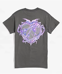 Vitriol Metal Heart Charcoal T-Shirt