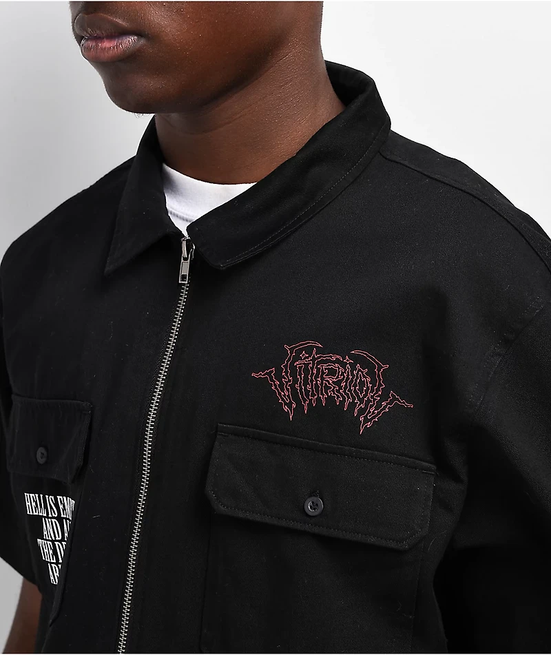 Vitriol Misery Black Short Sleeve Work Shirt