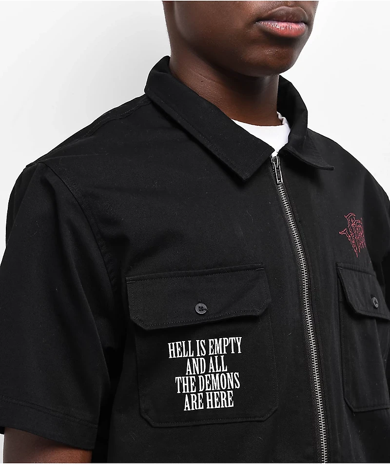 Vitriol Misery Black Short Sleeve Work Shirt
