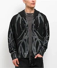 Vitriol Mocking Bird Black Wash Zip Hoodie