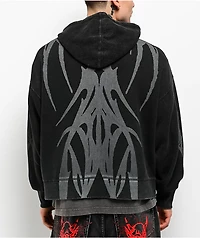 Vitriol Mocking Bird Black Wash Zip Hoodie