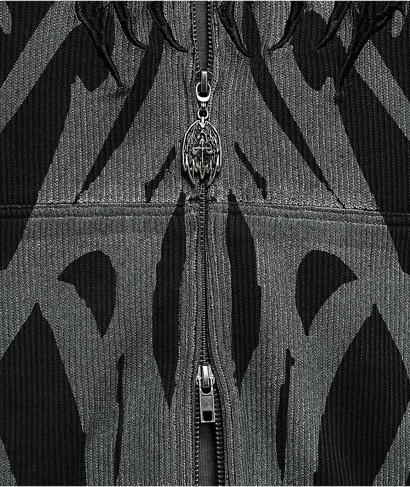 Vitriol Mockingbird Black Wash Zip Hoodie