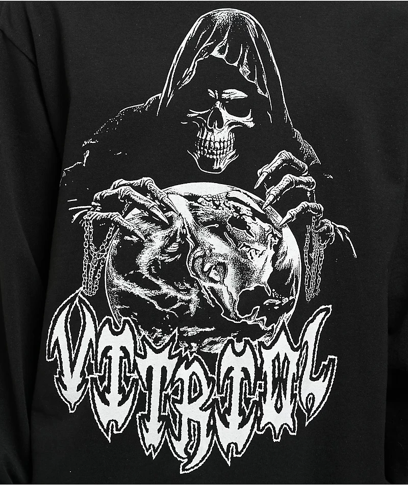 Vitriol Monster Flash Black Long Sleeve T-Shirt