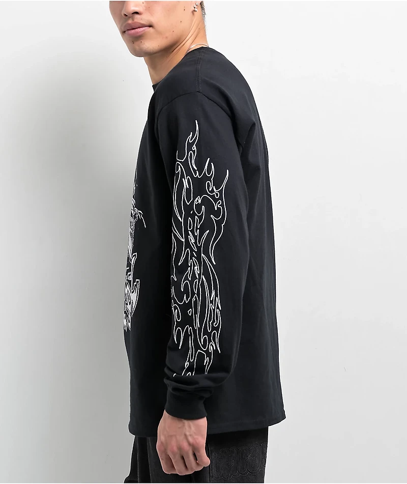 Vitriol Monster Flash Black Long Sleeve T-Shirt