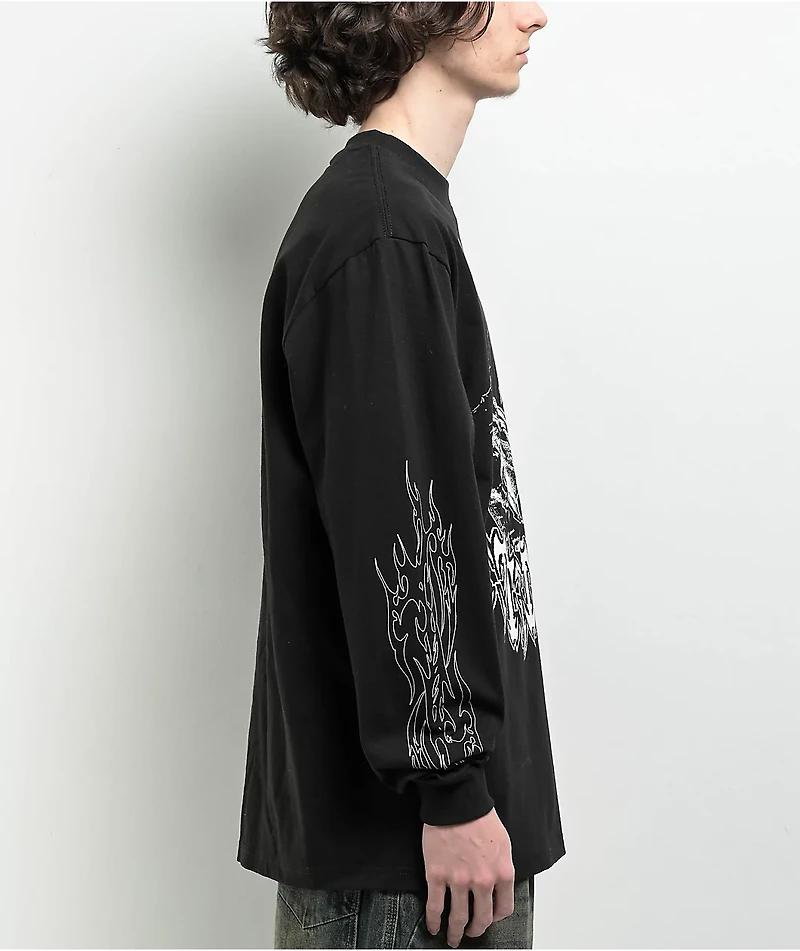 Vitriol Monster Flash Black Long Sleeve T-Shirt