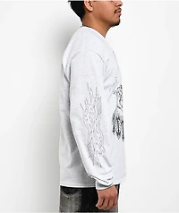 Vitriol Monster Flash Heather Grey Long Sleeve T-Shirt
