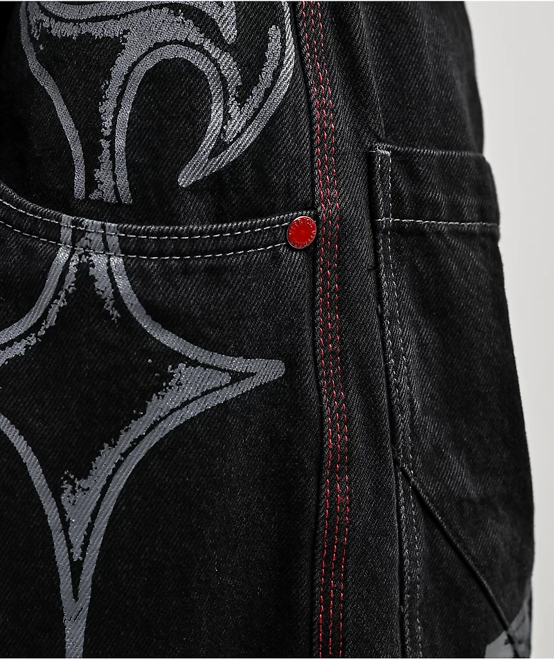 Vitriol Monster Noise Black Wide Leg Jeans