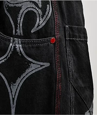 Vitriol Monster Noise Black Wide Leg Jeans