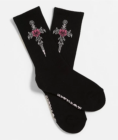 Vitriol My Heart Black Crew Socks