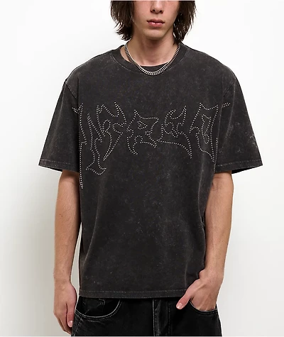 Vitriol Nail Head Black Wash Boxy T-Shirt