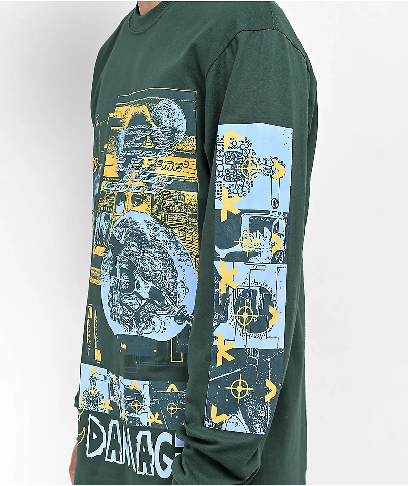 Vitriol Nerve Damage Green Long Sleeve T-Shirt