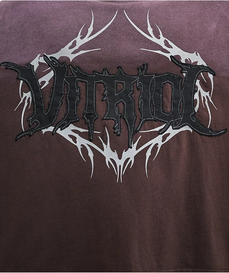 Vitriol Nightshade Brown Wash Cropped T-Shirt