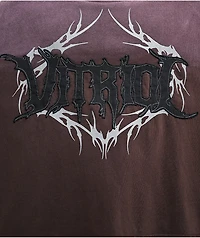 Vitriol Nightshade Brown Wash Cropped T-Shirt
