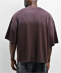 Vitriol Nightshade Brown Wash Cropped T-Shirt