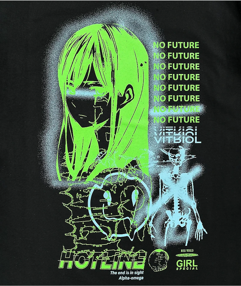 Vitriol No Future Black T-Shirt