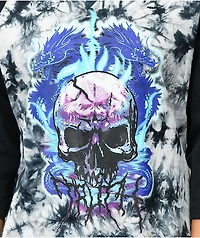 Vitriol Nolie Grey Tie Dye Long Sleeve Baseball T-Shirt