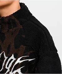 Vitriol Oath Black & Brown Boxy Tech Fleece Jacket