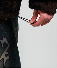 Vitriol Oath Black & Brown Boxy Tech Fleece Jacket