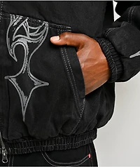 Vitriol Oblivion Black Wash Denim Crop Jacket