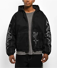 Vitriol Oblivion Black Wash Denim Crop Jacket