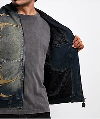 Vitriol Oblivion Blue Wash Hooded Denim Boxy Jacket