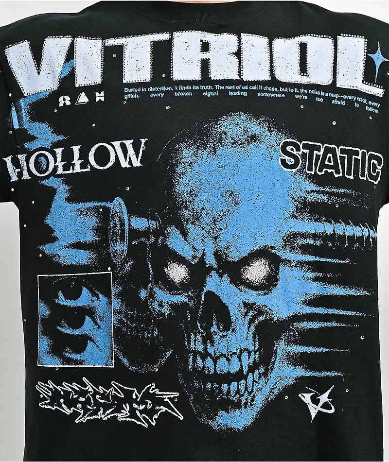 Vitriol Printed Collage Black T-Shirt
