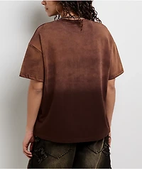 Vitriol Rae Brown Wash Boxy T-Shirt