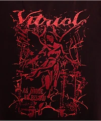 Vitriol Rae Dark Red Wash Oversized T-Shirt