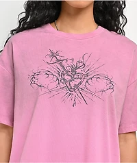 Vitriol Rae Pink Wash Heavyweight Boxy T-Shirt