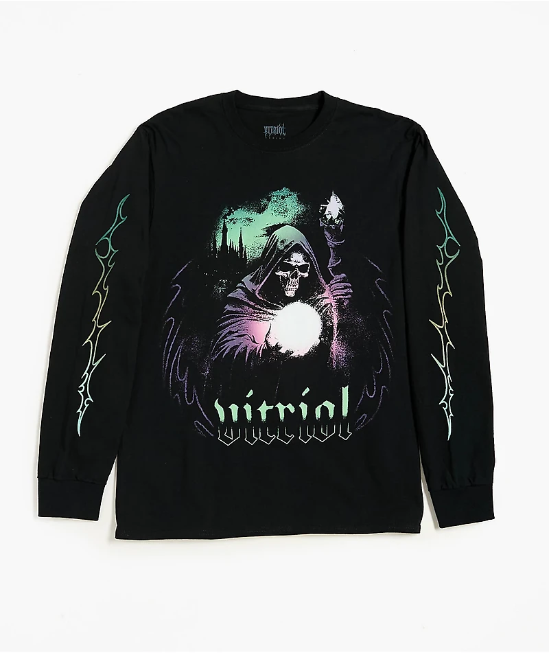 Vitriol Reaper Fantasy Black Long Sleeve T-Shirt