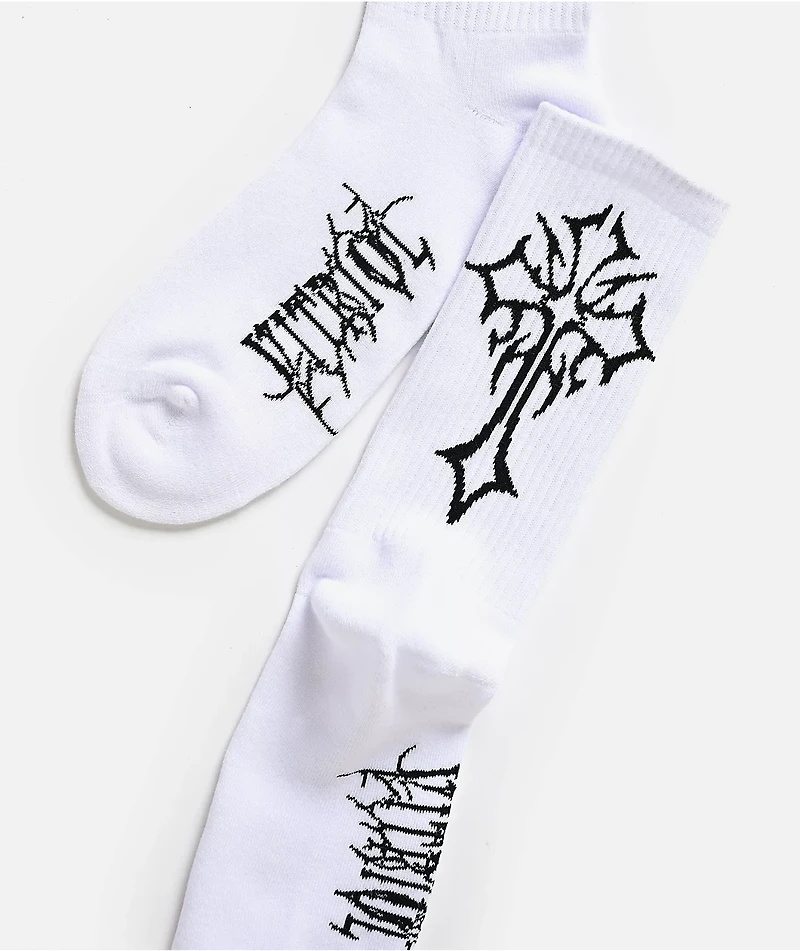 Vitriol Rectify White Crew Socks