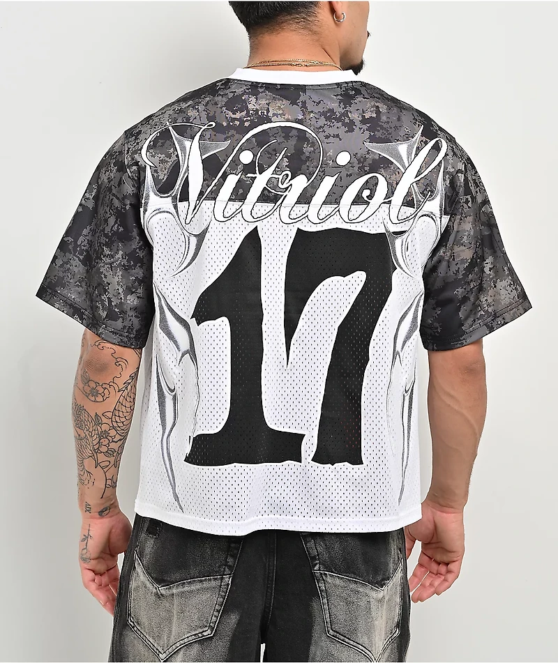 Vitriol Reptile White Crop Football Jersey