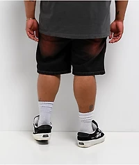 Vitriol Riddle Black Wash Loose Fit Skate Shorts